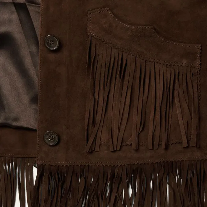 Fringe Suede Jacket Chocolate Women Stetson Jackets