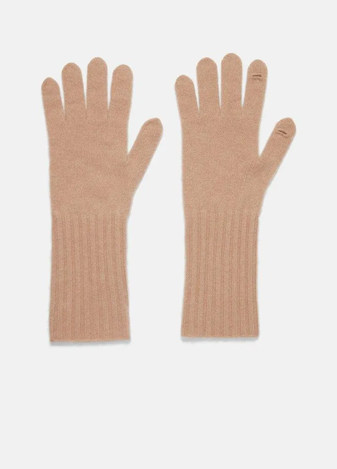 Gloves Women Vince Plush Cashmere Glove Camel