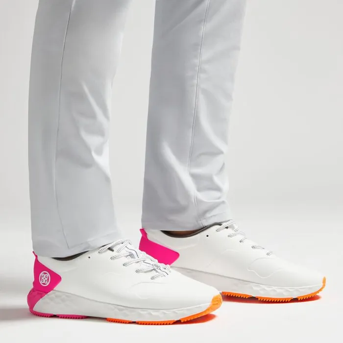 Golf Shoes Men GFORE MG4 CONTRAST GOLF SHOE Knockout Pink Shocking Orange Golf Shoes Men GFORE MG4 CONTRAST GOLF SHOE Knockout Pink Shocking Orange