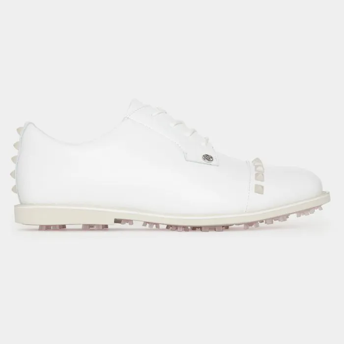 Golf Shoes Women GFORE GALLIVANTER LEATHER STUD CAP TOE GOLF SHOE Stone