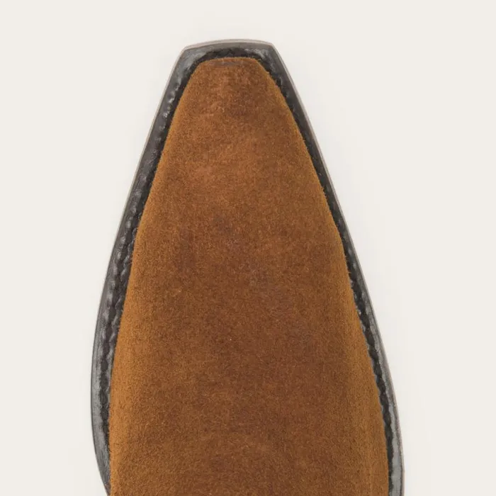 Halle Suede Fringe Side Zip Boot Brown Women Stetson Western