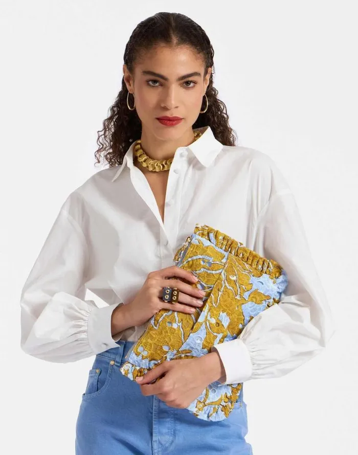 Hand Pochette Tangle Light Blue Women La Double J Bags and Pochettes Hand Pochette Tangle Light Blue Women La Double J Bags and Pochettes