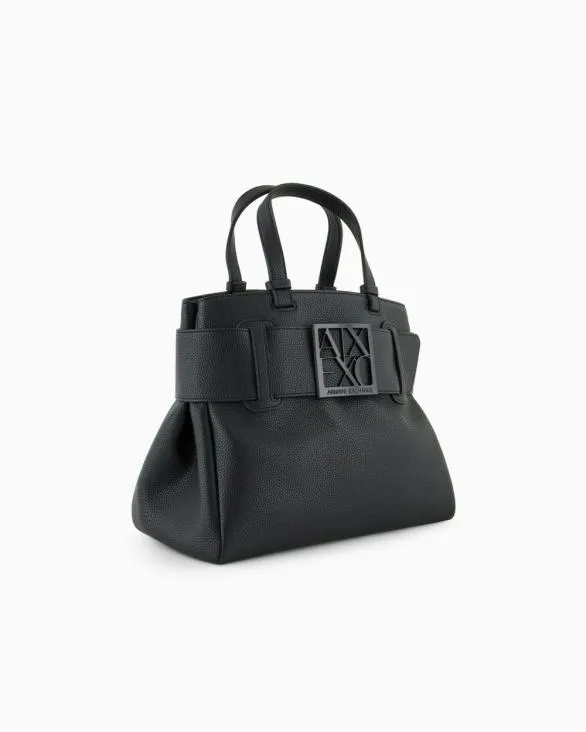 Handbag With ASV Logo Detail Black Women Armani Shoppers Handbag With ASV Logo Detail Black Women Armani Shoppers