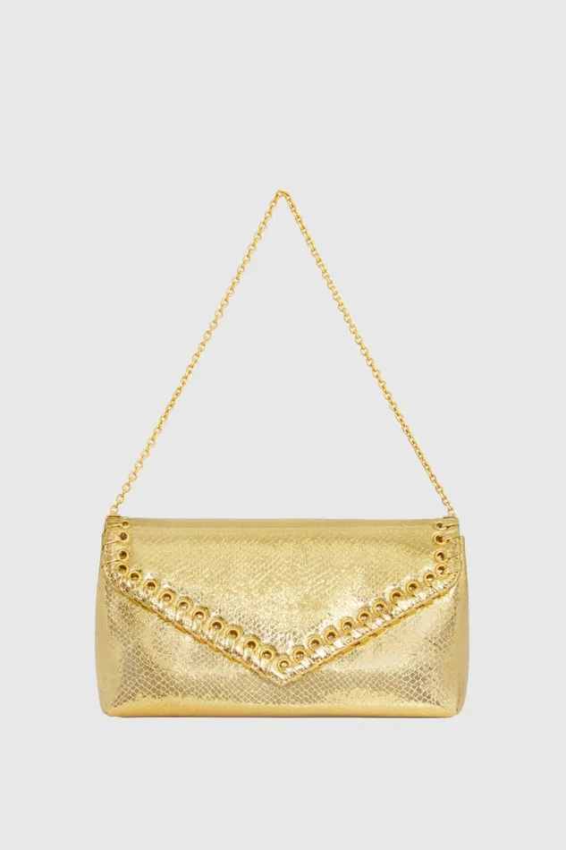 HandbagsAccessories Clutches Rebecca Minkoff Whip Clutch Gold