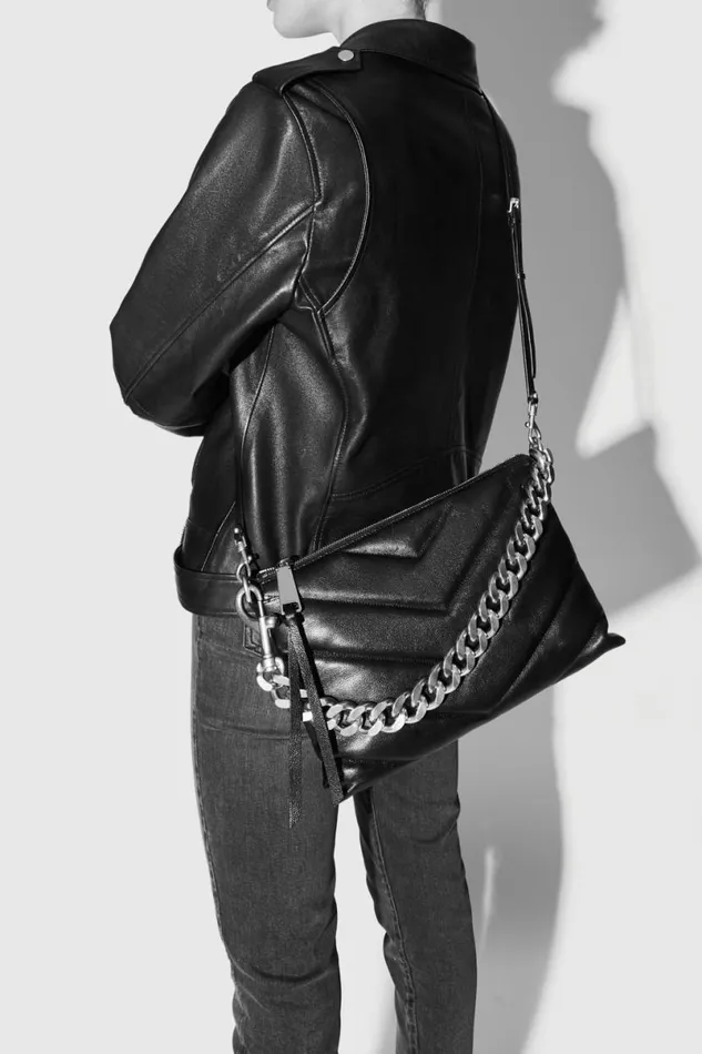 Handbags Crossbody Bags Rebecca Minkoff Edie Maxi Crossbody Blackpalladium