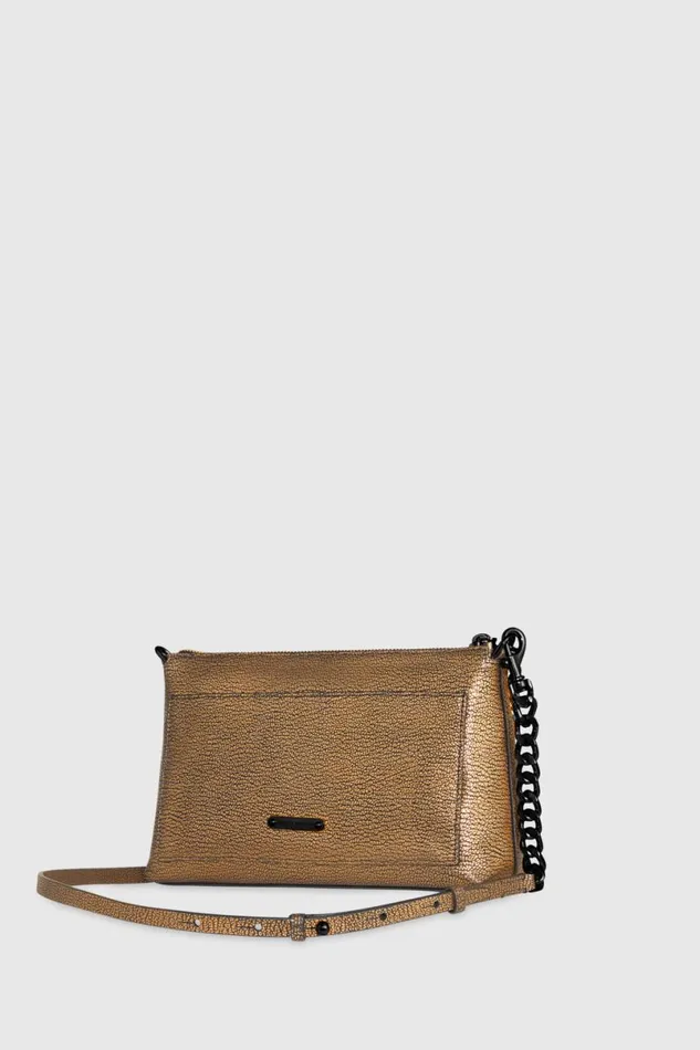 Handbags Crossbody Bags Rebecca Minkoff Megan Crossbody Goldblack Shellac