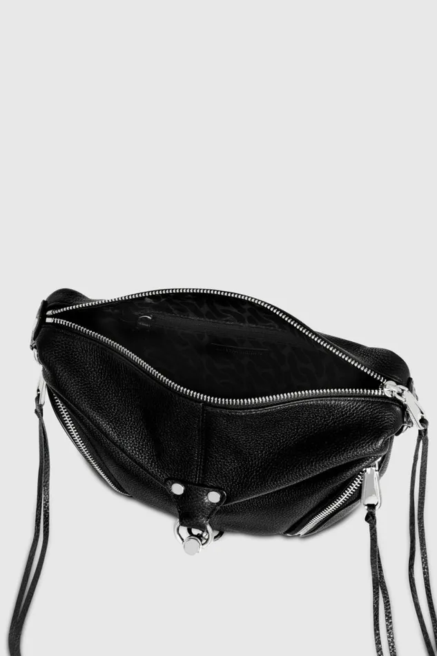 Handbags Crossbody Bags Rebecca Minkoff Small Julian Crossbody Blacksilver