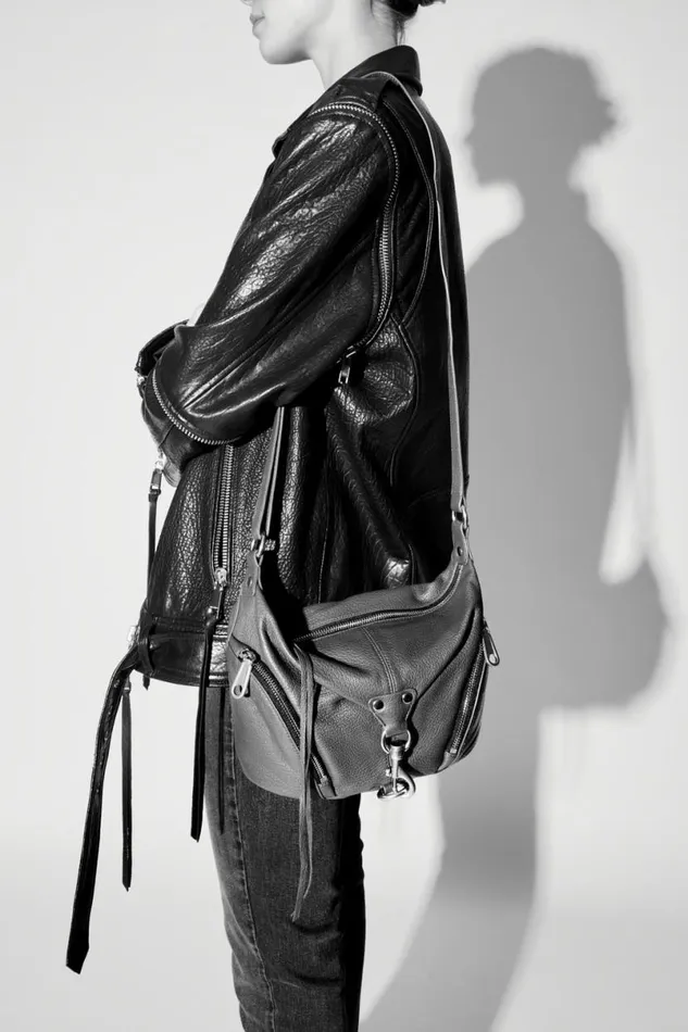 Handbags Crossbody Bags Rebecca Minkoff Small Julian Crossbody Blacksilver