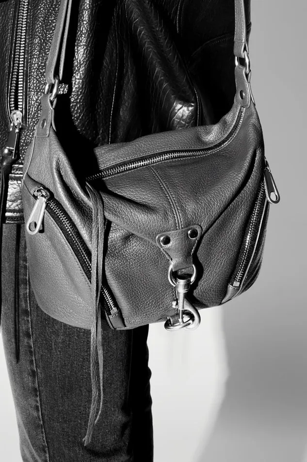 Handbags Crossbody Bags Rebecca Minkoff Small Julian Crossbody Blacksilver