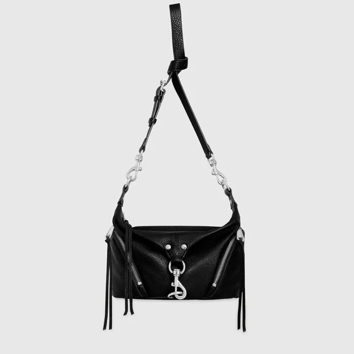 Handbags Crossbody Bags Rebecca Minkoff Small Julian Crossbody Blacksilver