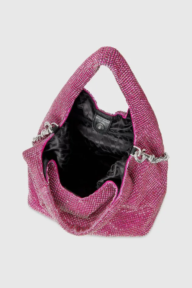 Handbags Shoulder Bags Rebecca Minkoff Crystal Mini Chain Carryall Pink