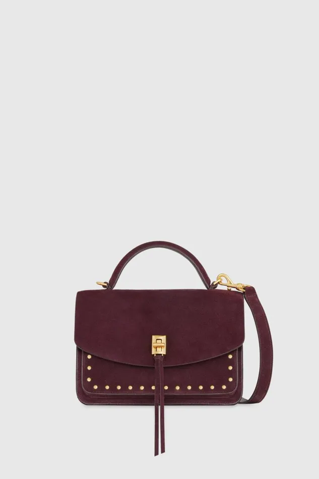Handbags Top Handle Bags Rebecca Minkoff Darren Small Messenger Garnetantique Brass
