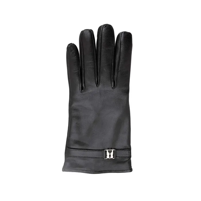 Hats and Gloves Men Moreschi Black Leather Gloves