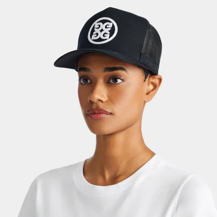 Hats Men GFORE CIRCLE G039S COTTON TWILL TALL TRUCKER HAT Onyx Hats Men GFORE CIRCLE G039S COTTON TWILL TALL TRUCKER HAT Onyx