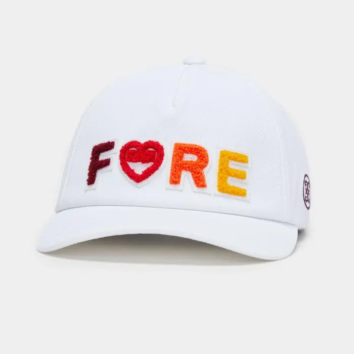 Hats Women GFORE CHENILLE FORE GRADIENT STRETCH TWILL SNAPBACK HAT Whiterhubarb