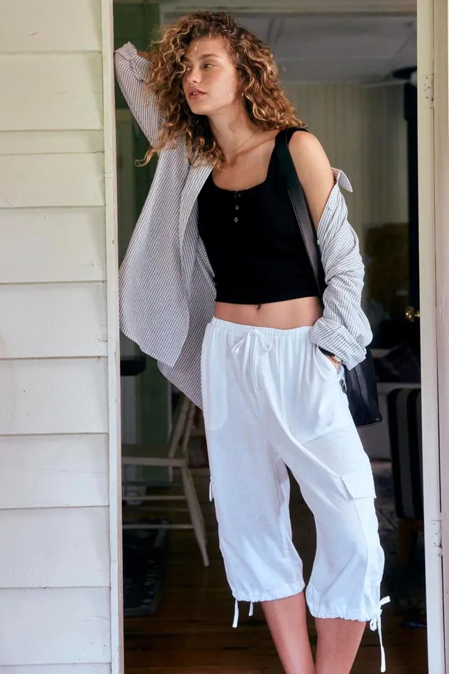 Haven Capri Pant White Women Cotton On Pants
