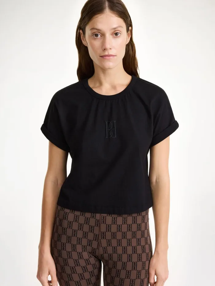 Hedalia Organic Cotton TShirt Black Women By Malene Birger Tops and Blouses