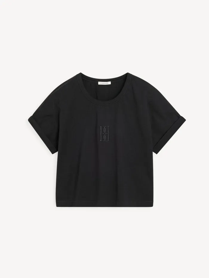 Hedalia Organic Cotton TShirt Black Women By Malene Birger Tops and Blouses