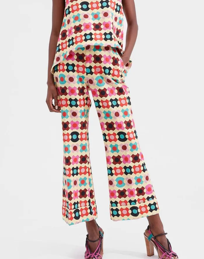 Hendrix Pants Groovy Dot Giallo Women La Double J Shorts and Pants