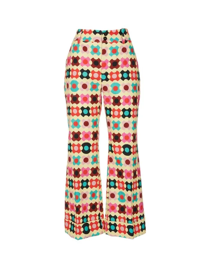 Hendrix Pants Groovy Dot Giallo Women La Double J Shorts and Pants Hendrix Pants Groovy Dot Giallo Women La Double J Shorts and Pants