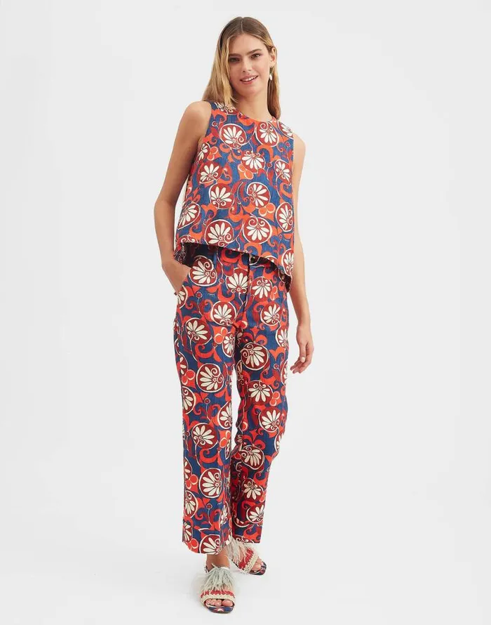Hendrix Pants Moonflower Navy Women La Double J Shorts and Pants