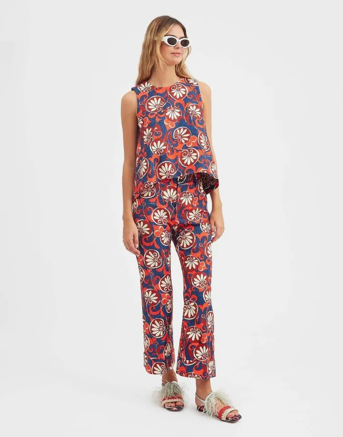Hendrix Pants Moonflower Navy Women La Double J Shorts and Pants Hendrix Pants Moonflower Navy Women La Double J Shorts and Pants