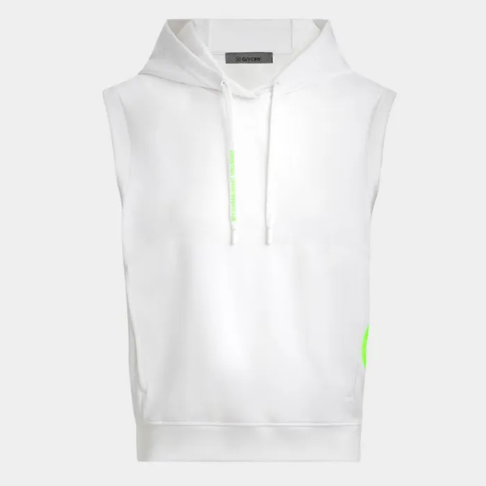 Hoodies and Tees Women GFORE DOUBLE KNIT BRUSHED BACK CROPPED SLEEVELESS HOODIE Snow Hoodies and Tees Women GFORE DOUBLE KNIT BRUSHED BACK CROPPED SLEEVELESS HOODIE Snow