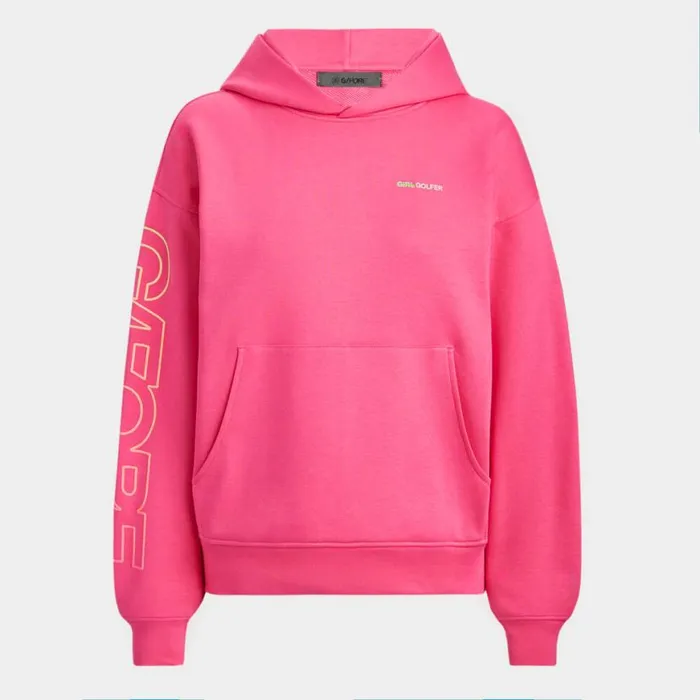 Hoodies and Tees Women GFORE GOLFER FRENCH TERRY OVERSIZED HOODIE Knockout Pink Hoodies and Tees Women GFORE GOLFER FRENCH TERRY OVERSIZED HOODIE Knockout Pink