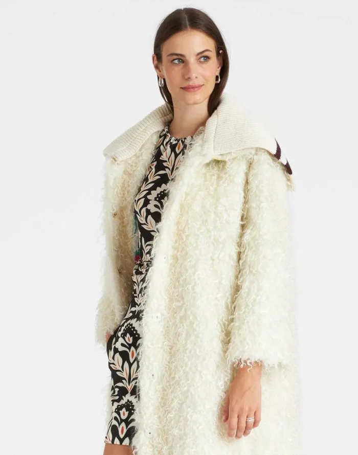 Iris Coat Ivory Women La Double J Outerwear Iris Coat Ivory Women La Double J Outerwear