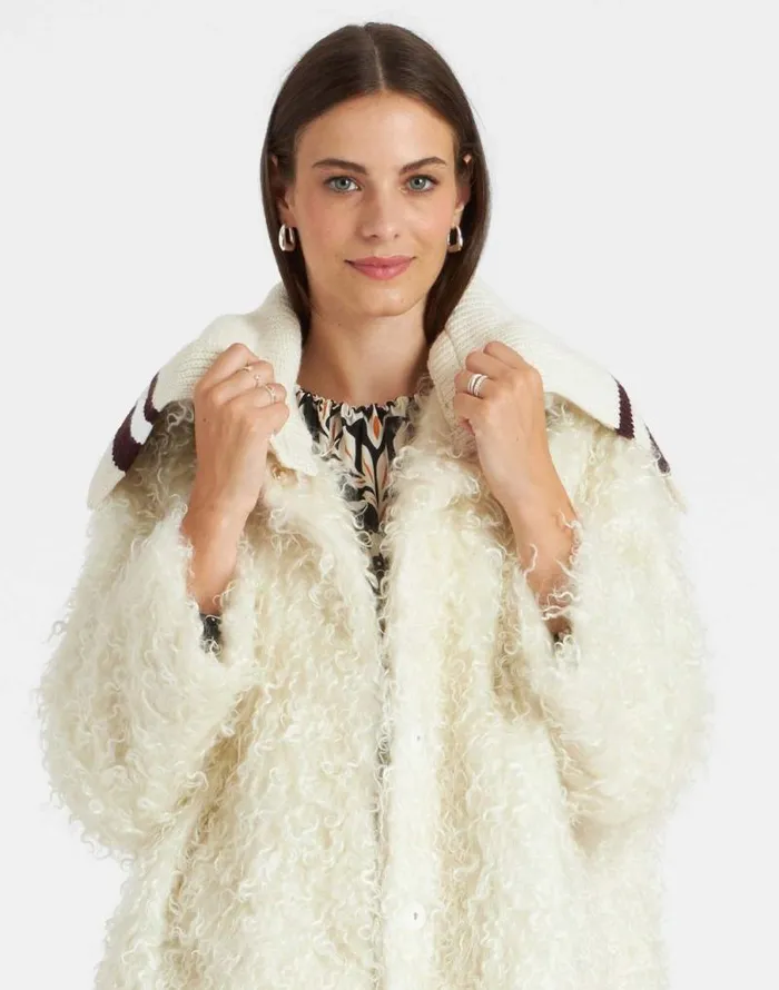 Iris Coat Ivory Women La Double J Outerwear Iris Coat Ivory Women La Double J Outerwear