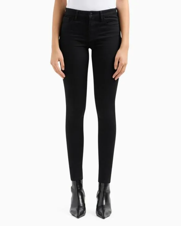 J01 Super Skinny Fit Jeans In Stretch Denim Black Women Armani Denim J01 Super Skinny Fit Jeans In Stretch Denim Black Women Armani Denim