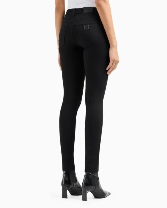 J01 Super Skinny Fit Jeans In Stretch Denim Black Women Armani Denim J01 Super Skinny Fit Jeans In Stretch Denim Black Women Armani Denim