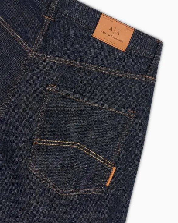 J83 Baggy Fit Jeans In Cotton Blend Denim Blue Men Armani Denim J83 Baggy Fit Jeans In Cotton Blend Denim Blue Men Armani Denim