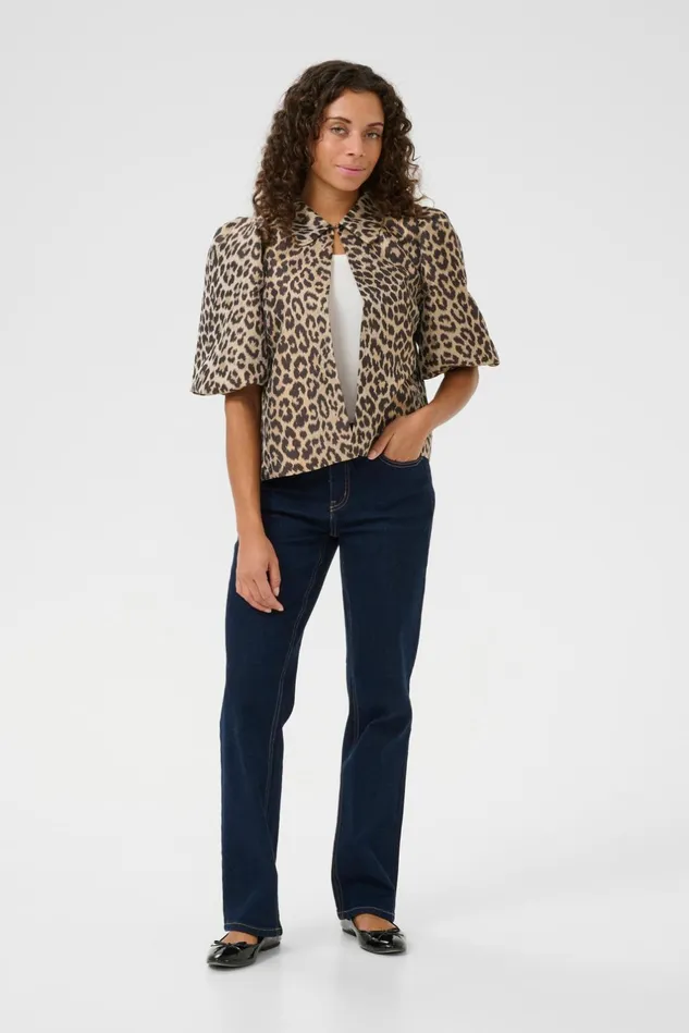 Jackets and Coats Women CULTURE CUmuxi Leopard Jacket