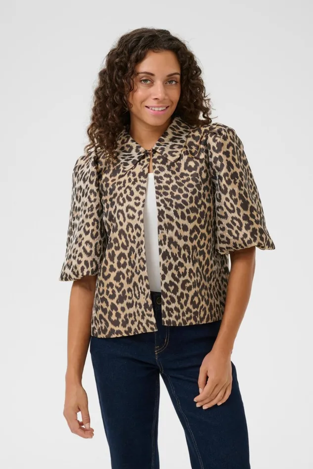 Jackets and Coats Women CULTURE CUmuxi Leopard Jacket