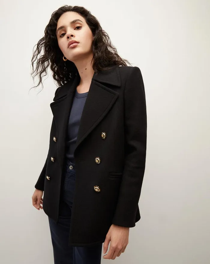 Jackets and Outerwear ShopJackets Veronica Beard Amira WoolBlend Dickey Coat Black