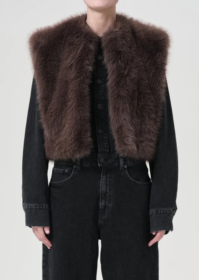 Jackets and Outerwear Women Agolde Shoreditch Ski Club X AGOLDE Fara Gilet In Paloma Jackets and Outerwear Women Agolde Shoreditch Ski Club X AGOLDE Fara Gilet In Paloma