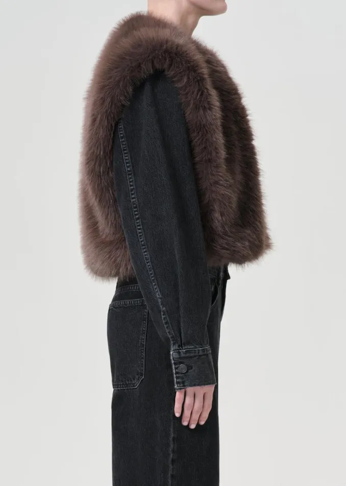 Jackets and Outerwear Women Agolde Shoreditch Ski Club X AGOLDE Fara Gilet In Paloma
