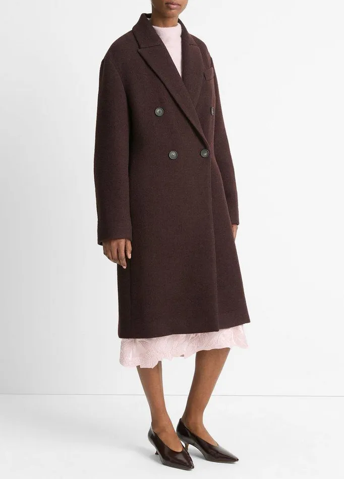 Jackets and Outerwear Women Vince Textured WoolBlend DoubleBreasted Coat Ganache Jackets and Outerwear Women Vince Textured WoolBlend DoubleBreasted Coat Ganache