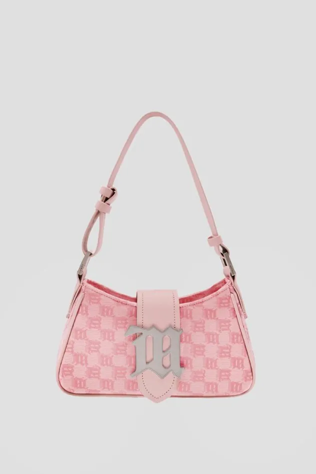 Jacquard Monogram Shoulder Bag Small Bubblegum Women MISBHV Bags