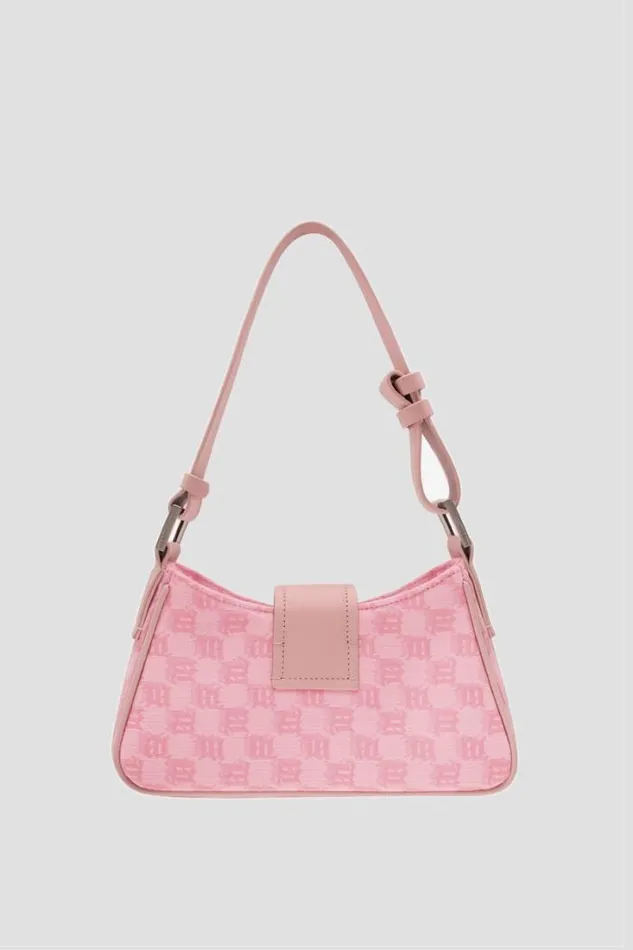 Jacquard Monogram Shoulder Bag Small Bubblegum Women MISBHV Bags