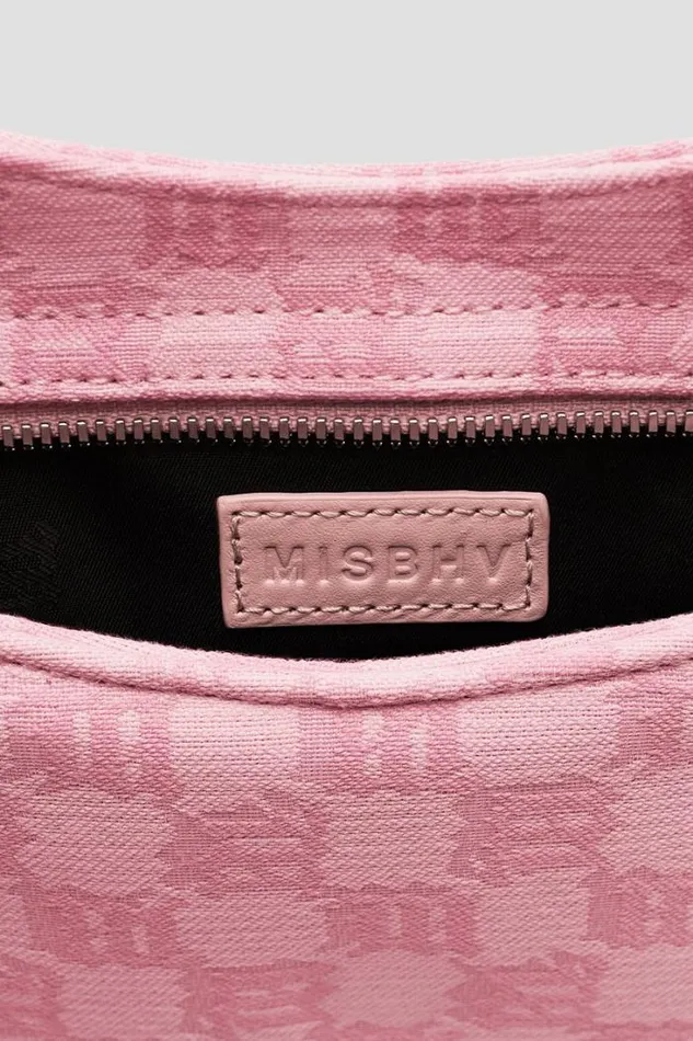 Jacquard Monogram Shoulder Bag Small Bubblegum Women MISBHV Bags