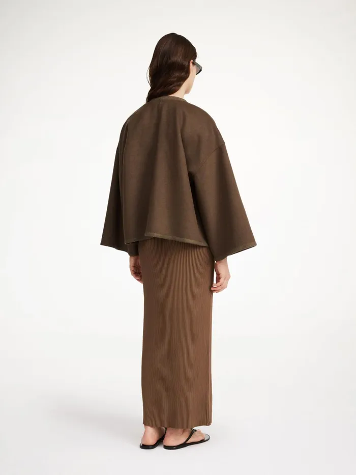 Jacquie Wool Jacket Shitake Women By Malene Birger Coats and Jackets