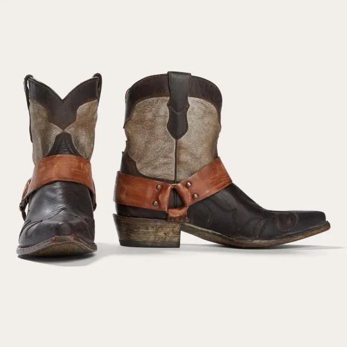 Jade Harness Ankle Boot Brown Women Stetson Shorties