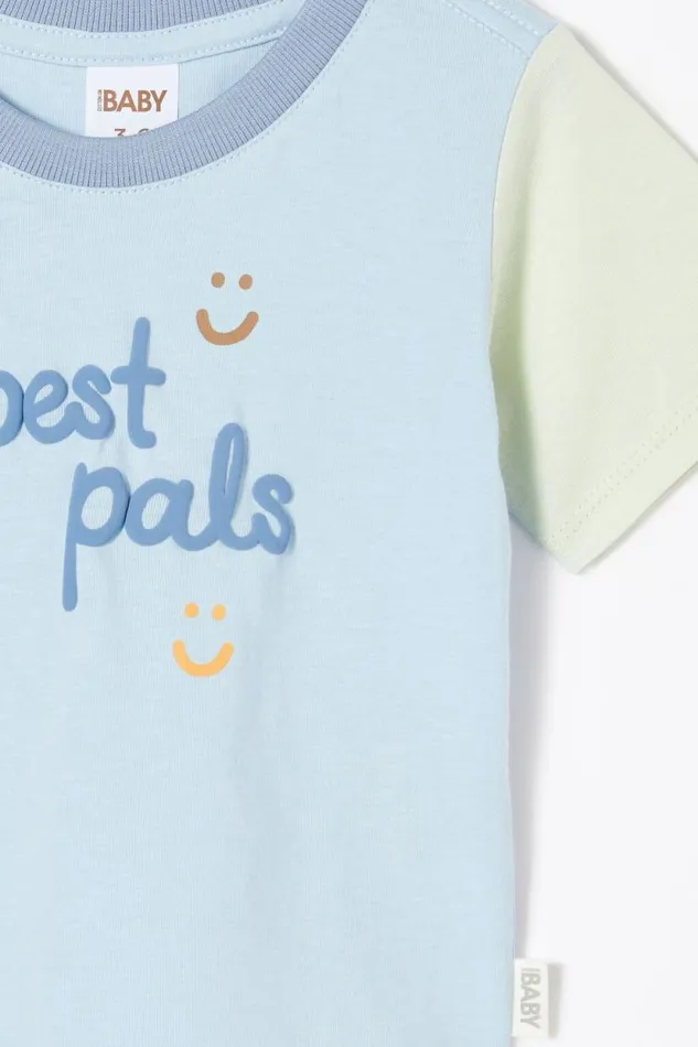 Jamie Short Sleeve Tee Frosty Bluebest Pals Baby Cotton On Tops Jackets and Sweaters Jamie Short Sleeve Tee Frosty Bluebest Pals Baby Cotton On Tops Jackets and Sweaters