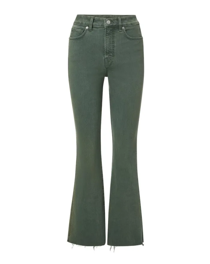 Jeans Shop Veronica Beard Carson KickFlare Jean Raw Hem Garden Topiary