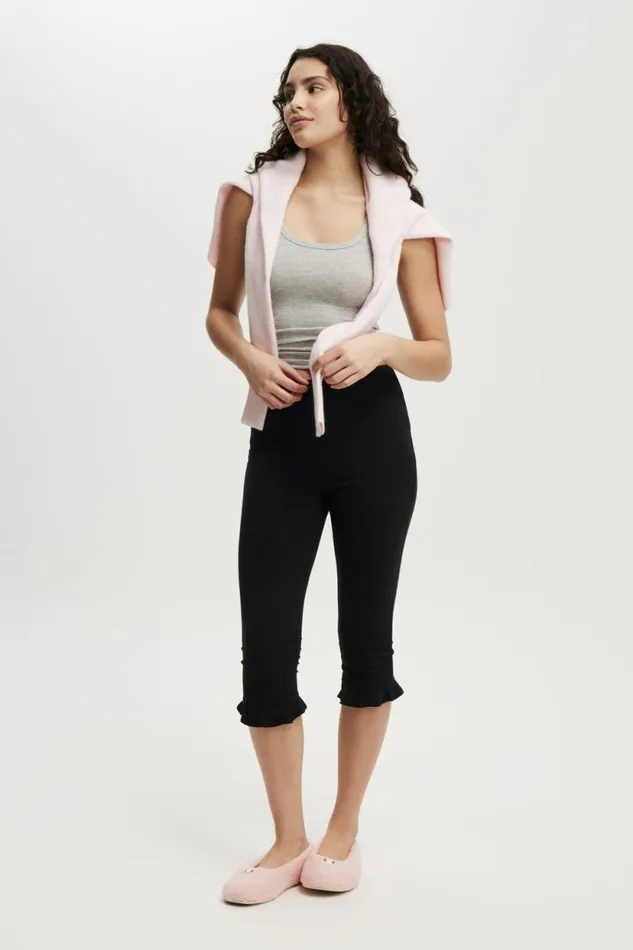 Jersey Sleep Capris Black Women Cotton On Pajamas