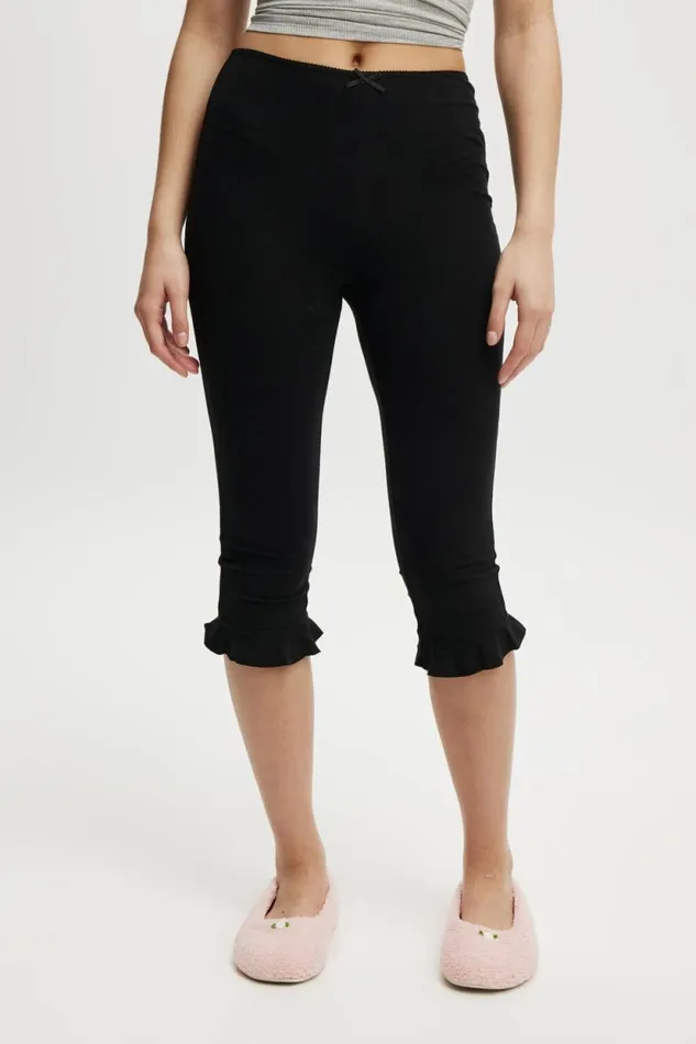 Jersey Sleep Capris Black Women Cotton On Pajamas