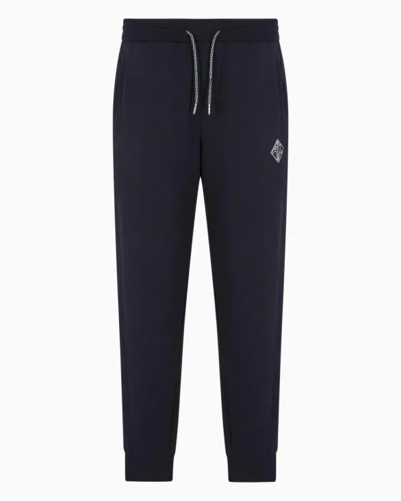 Jogger Pants In Sweatshirt With Contrasting Inserts Navyblue Men Armani Matching Sets