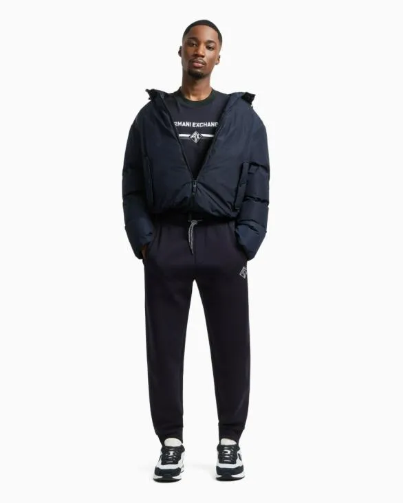Jogger Pants In Sweatshirt With Contrasting Inserts Navyblue Men Armani Matching Sets